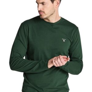 טי שירט שרוול ארוך Gant לגברים צווארון עגול (The Original Slim Long Sleeved T-Shirt)