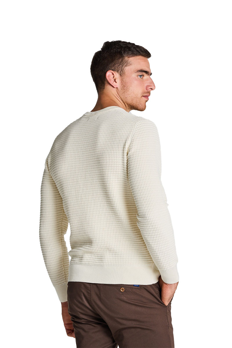 סווטשרט Gant לגברים גזרת Regular Fit (Cotton Texture Crew Neck)