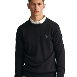 סוודר צווארון עגול Gant לגברים גזרת Regular Fit (Classic Cotton Crew Neck)