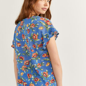 חולצה Springfield נשים (Printed Short-Sleeved Blouse)
