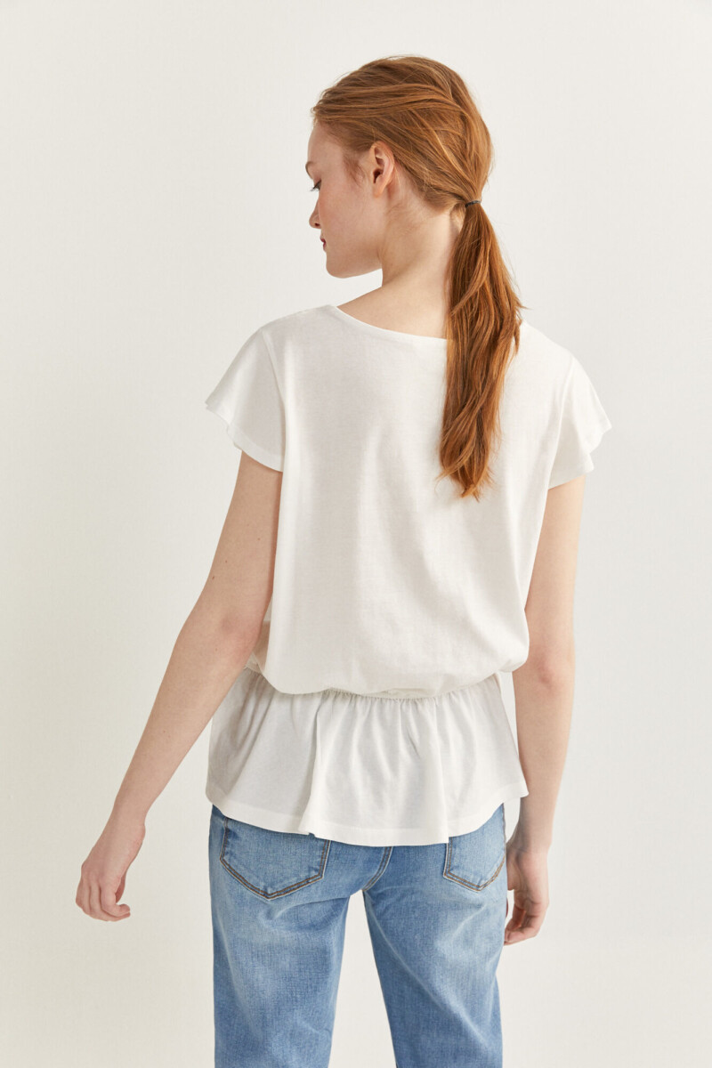 חולצה שילוב תחרה Springfield נשים (Sleeveless V-neck Blouse)
