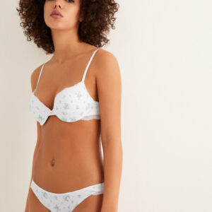 חזייה מכותנה בהדפס פרחוני בשילוב תחרה Women's Secret