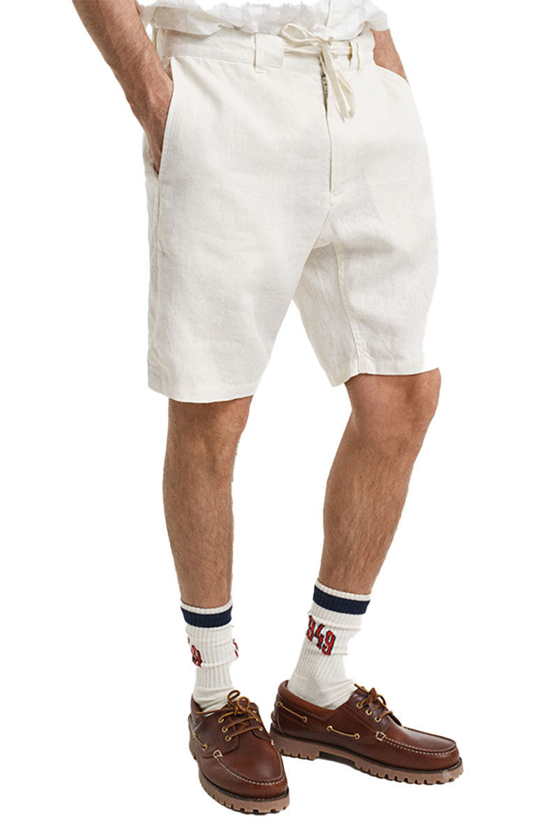 ברמודה פשתן Gant לגברים גזרת Relaxed Fit