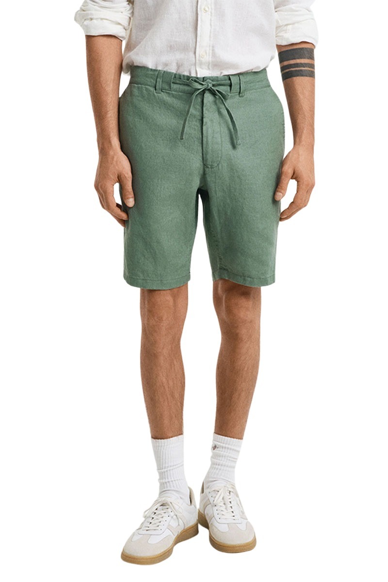 ברמודה פשתן Gant לגברים גזרת Relaxed Fit