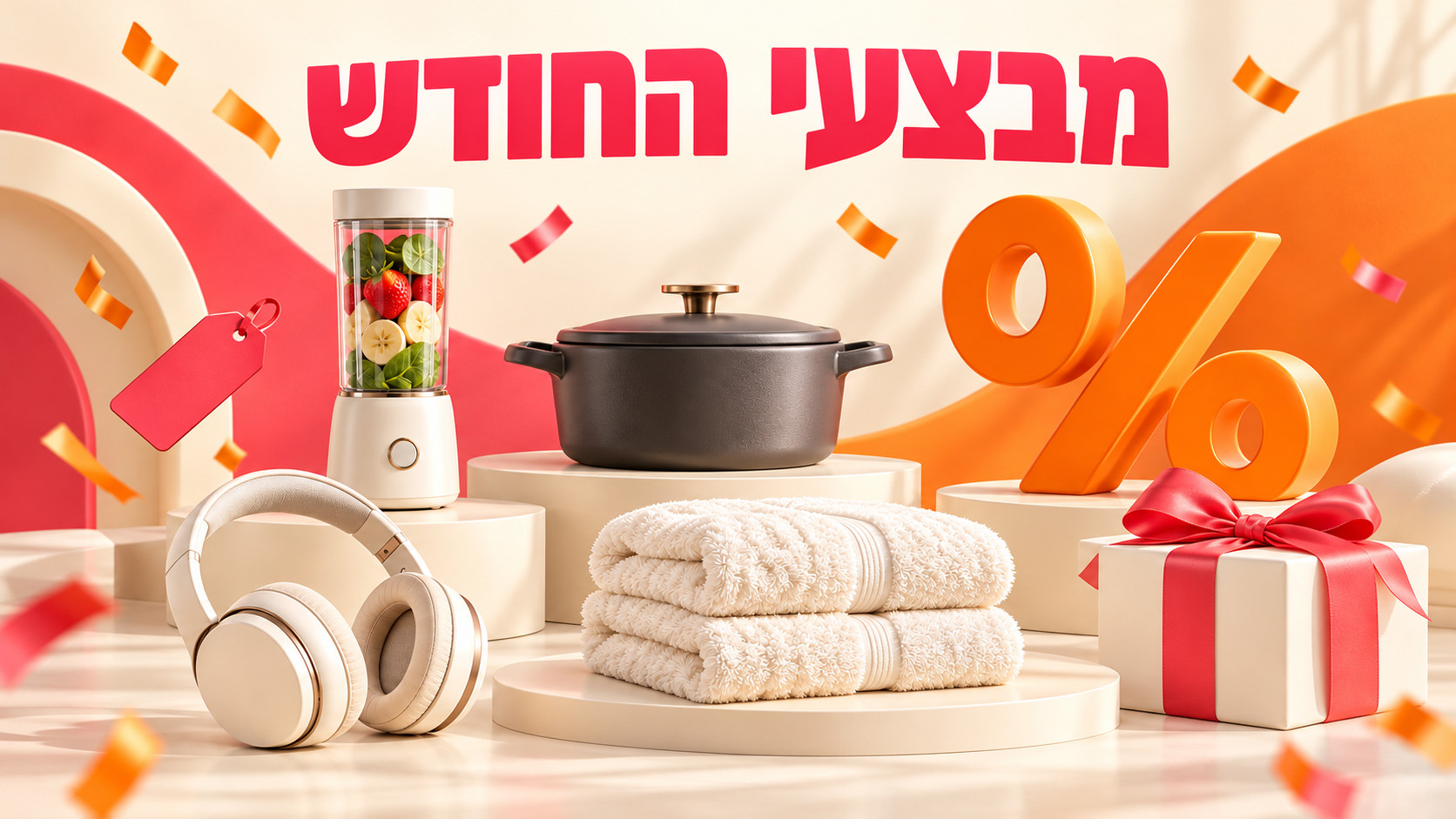 Coral Hebrew monthly deals banner